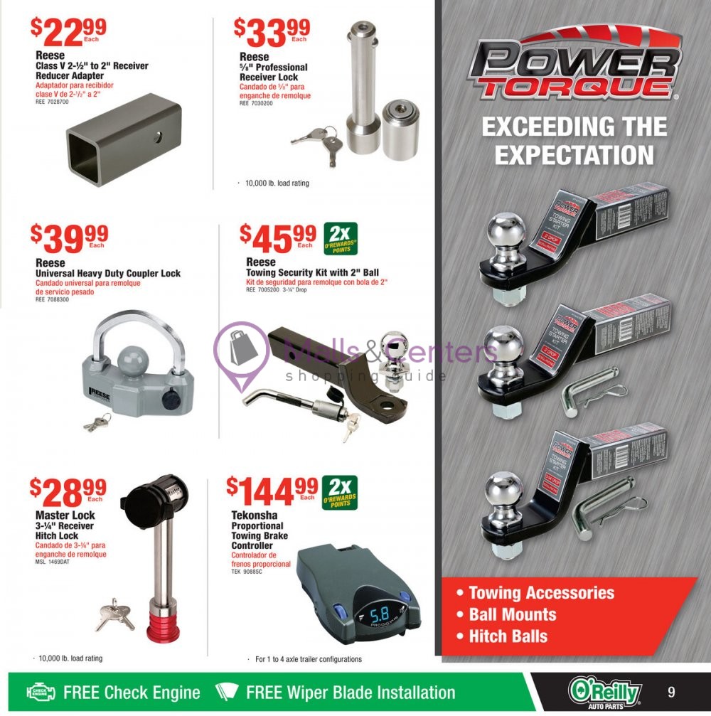 Weekly ad for O'Reilly Auto Parts valid: 04/26/2023 - 05/30/2023, page 9 Weekly ad for O'Reilly Auto Parts valid: 04/26/2023 - 05/30/2023, page 9