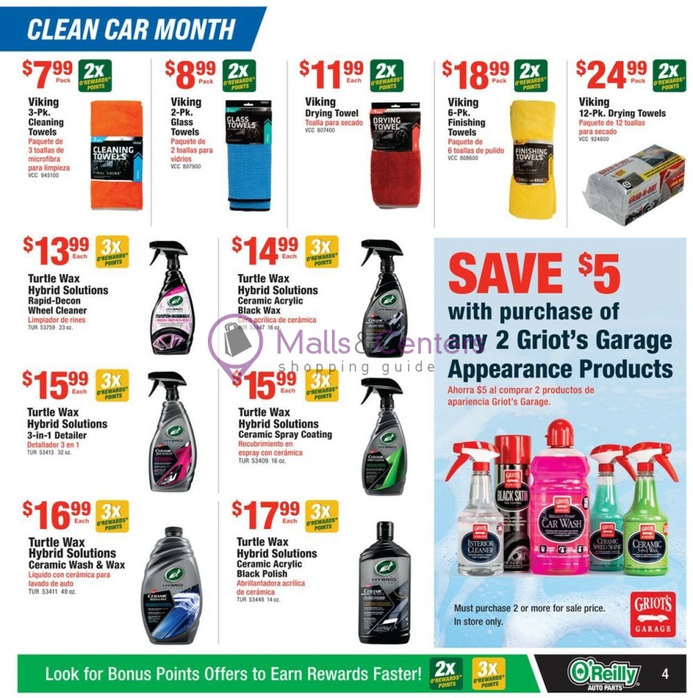 Weekly ad for O'Reilly Auto Parts valid: 04/24/2024 - 05/28/2024, page 4 Weekly ad for O'Reilly Auto Parts valid: 04/24/2024 - 05/28/2024, page 4