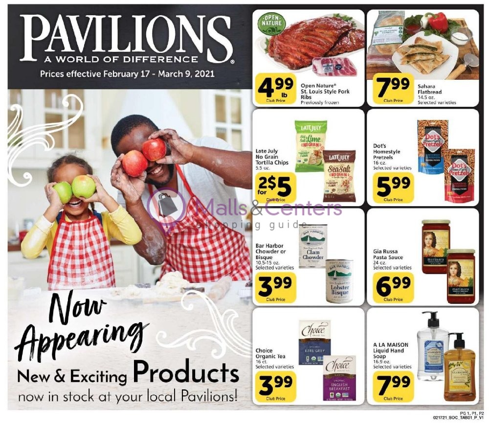 Pavilions weekly ad sales flyers specials mallscenters
