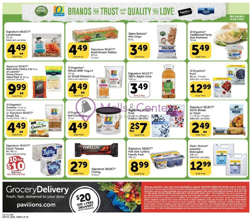 Pavilions weekly ad sales flyers specials mallscenters