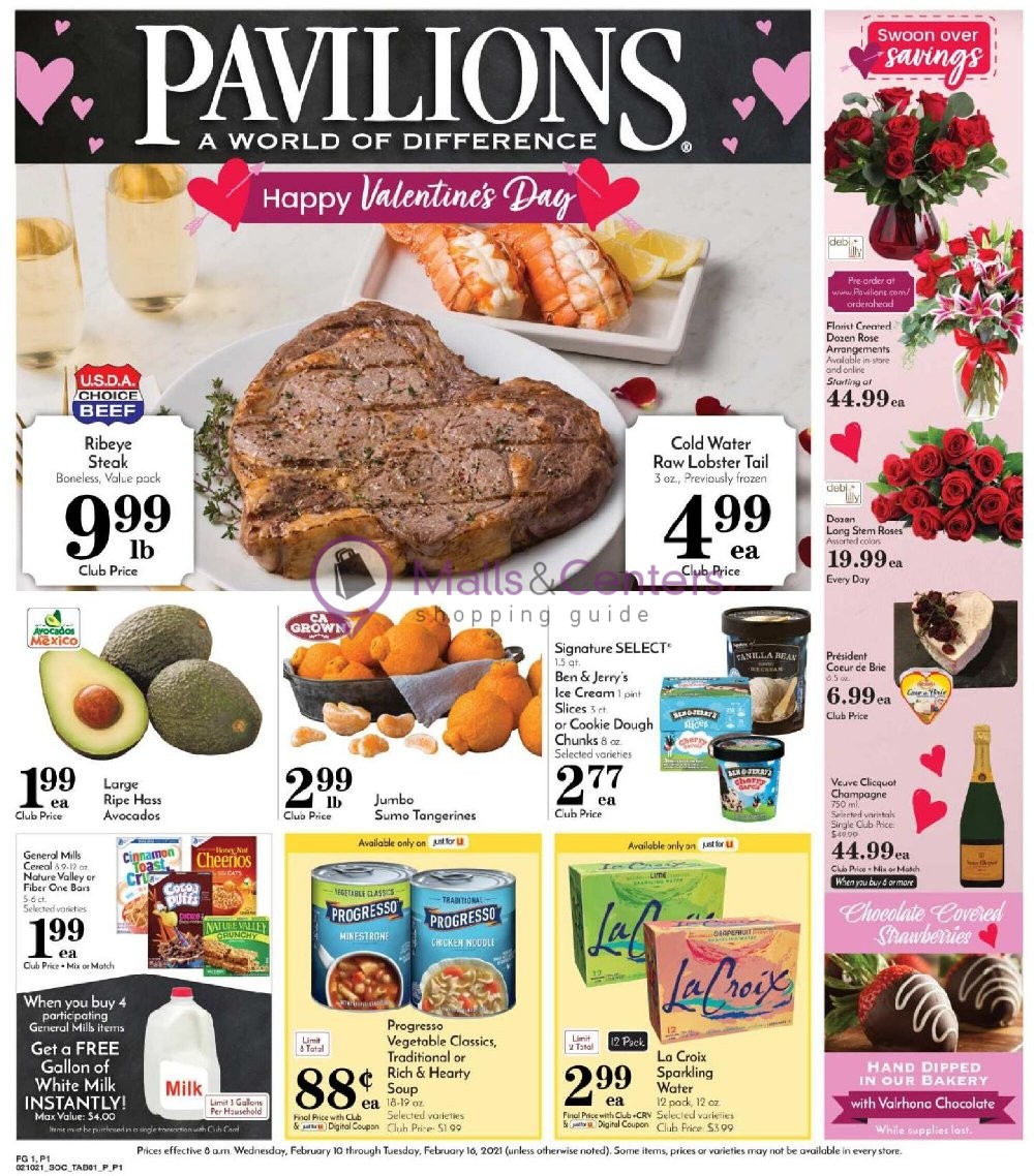 Pavilions weekly ad sales flyers specials mallscenters