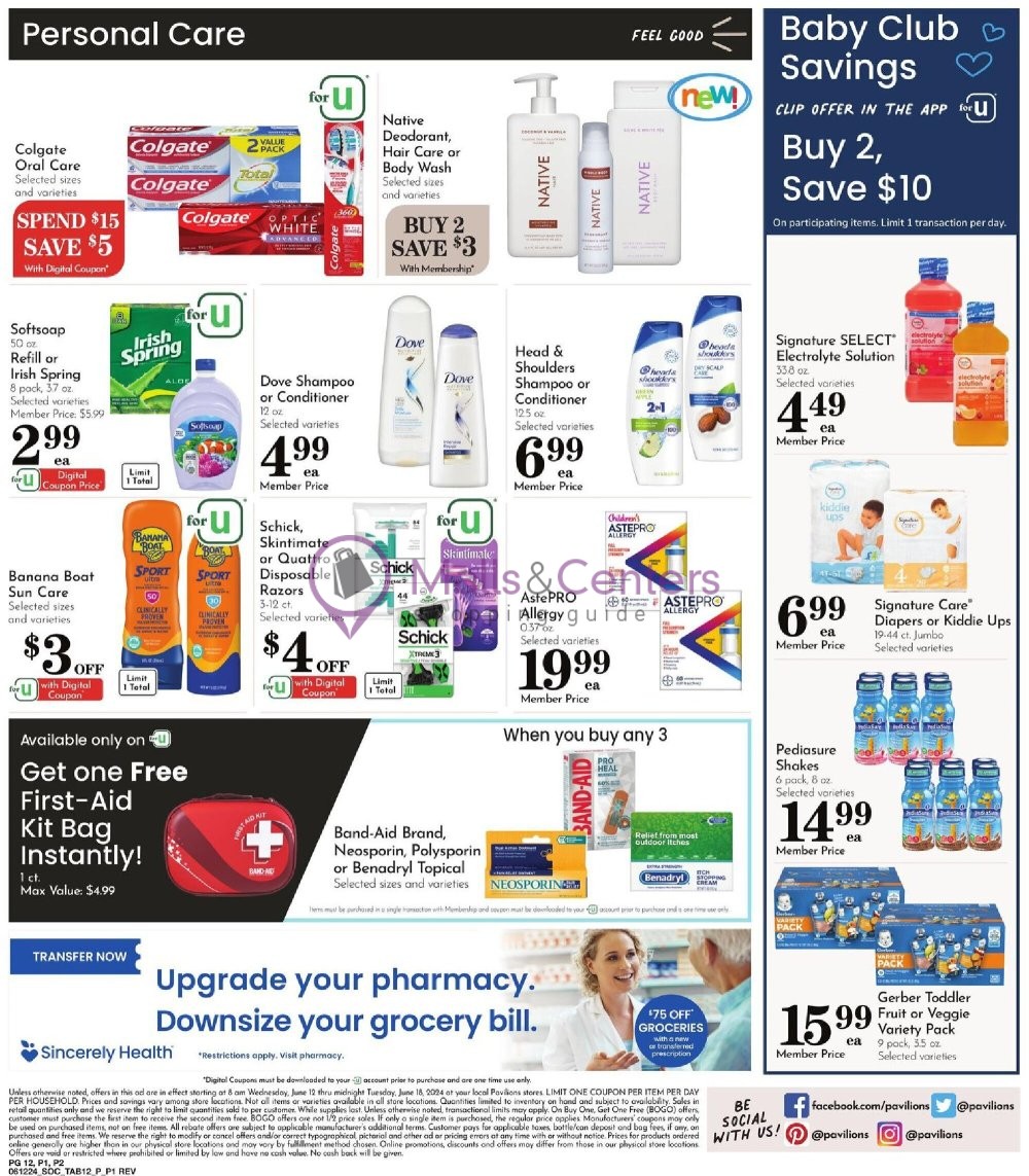 Weekly ad for Pavilions valid: 06/12/2024 - 06/18/2024, page 12