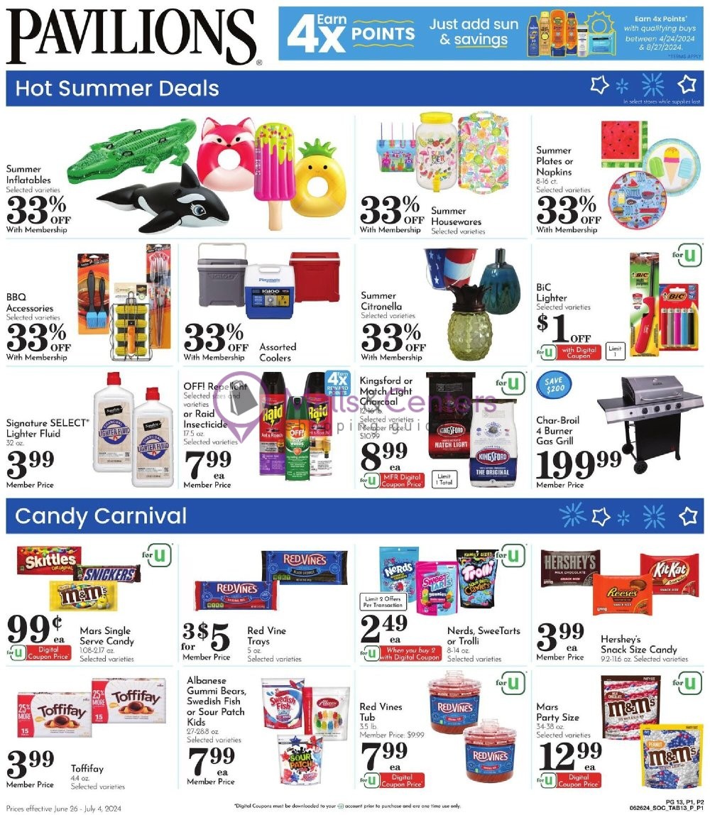 Weekly ad for Pavilions valid: 06/26/2024 - 07/04/2024, page 12