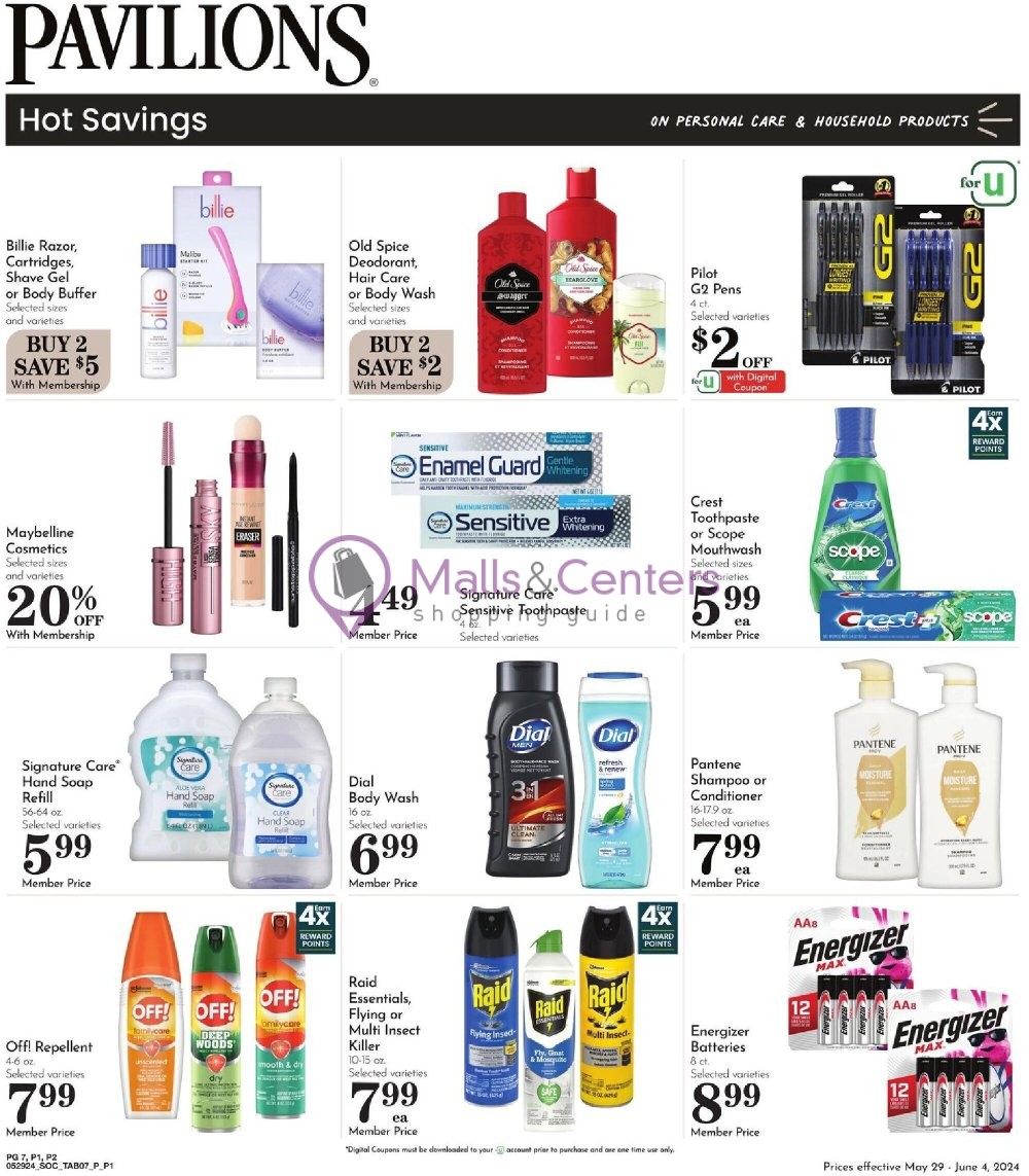 Weekly ad for Pavilions valid: 05/29/2024 - 06/04/2024, page 7