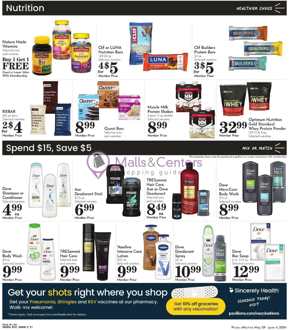Weekly ad for Pavilions valid: 05/29/2024 - 06/04/2024, page 9