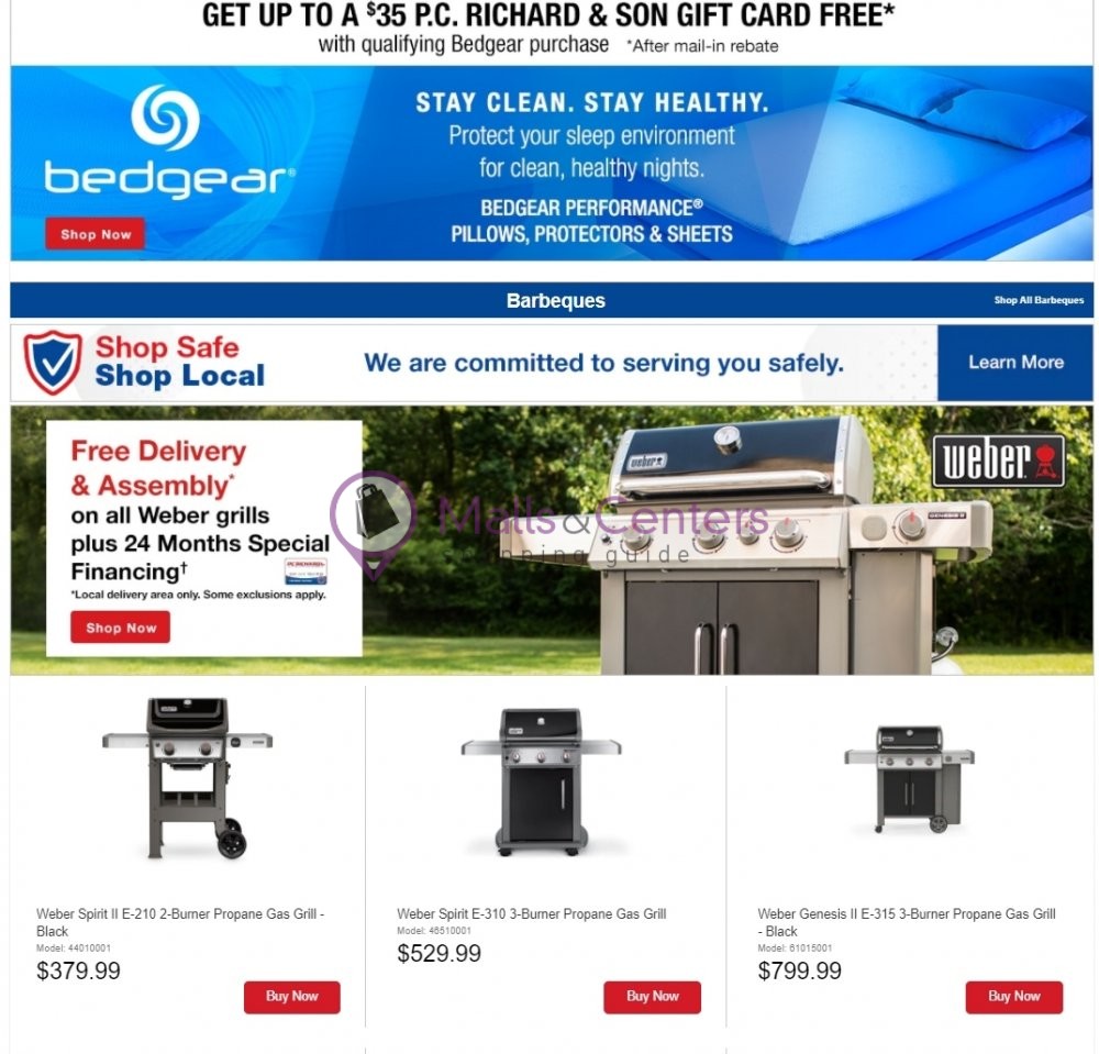 P.C. Richard & Son Weekly Ad sales & flyers specials MallsCenters