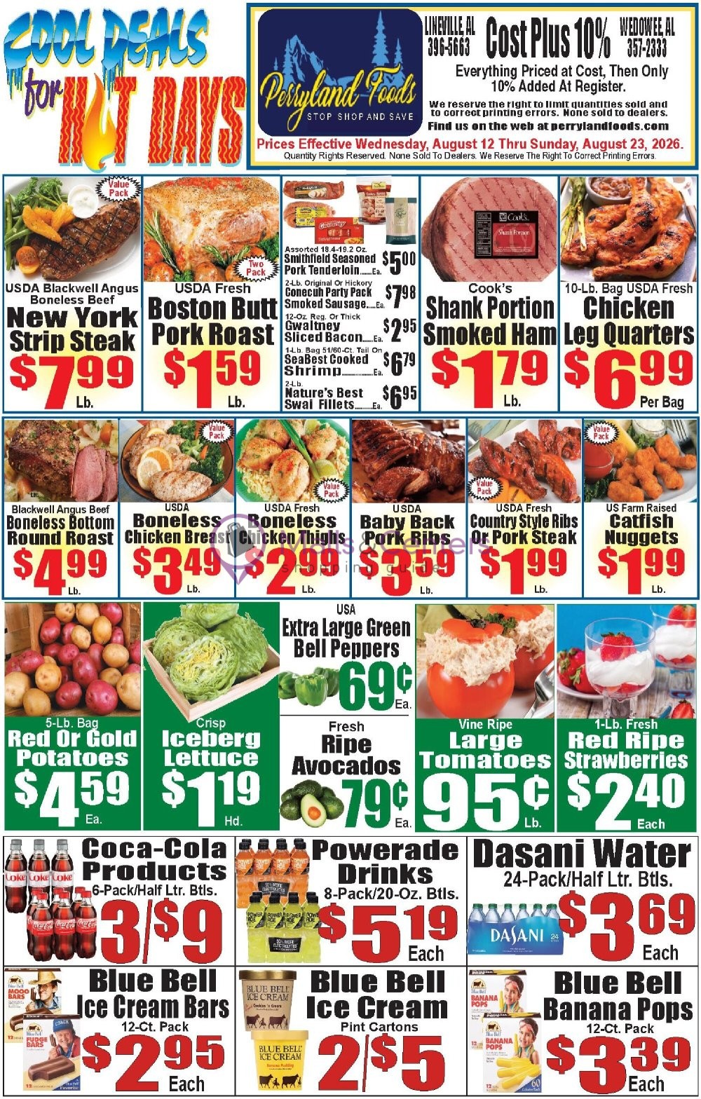 Weekly ad for Perryland Foods valid: 08/17/2026 - 08/23/2026, page 1