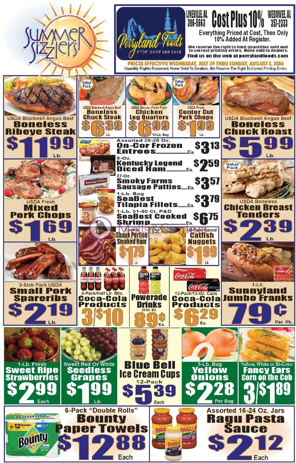 Weekly ad for Perryland Foods valid: 07/28/2026 - 08/03/2026, page 1