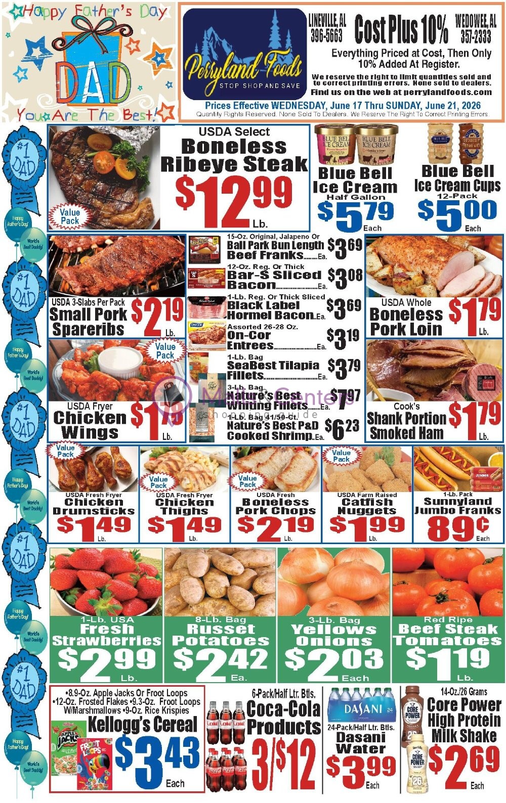 Weekly ad for Perryland Foods valid: 06/17/2026 - 06/21/2026, page 1