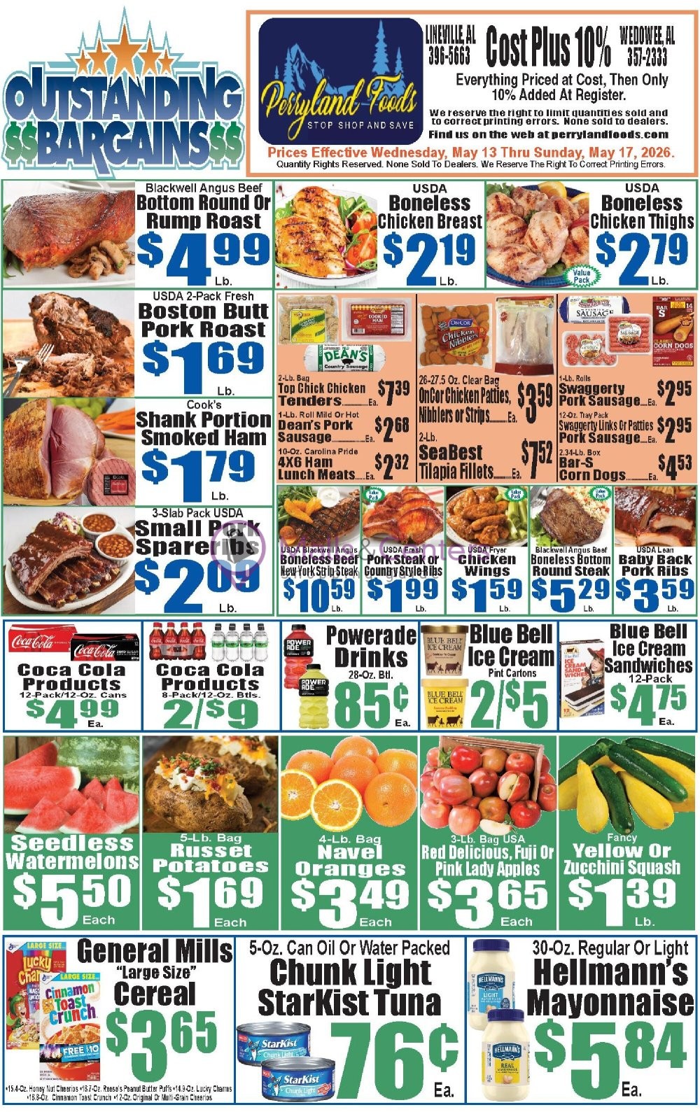 Weekly ad for Perryland Foods valid: 05/11/2026 - 05/15/2026, page 1