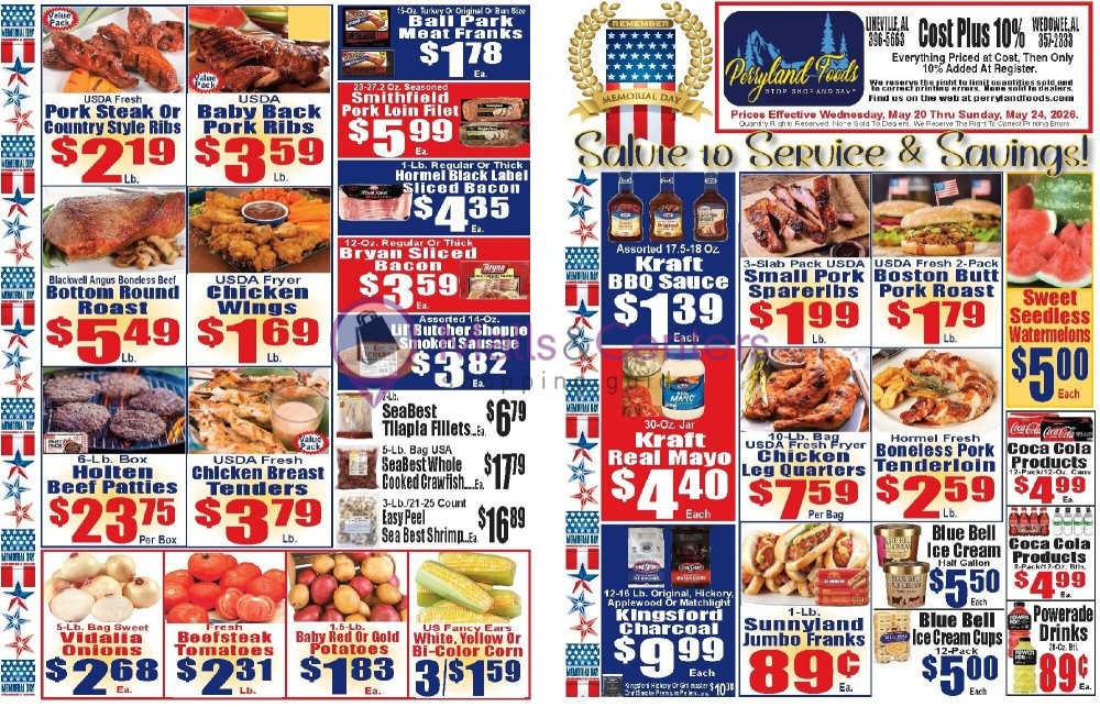 Weekly ad for Perryland Foods valid: 05/24/2026 - 05/30/2026, page 1