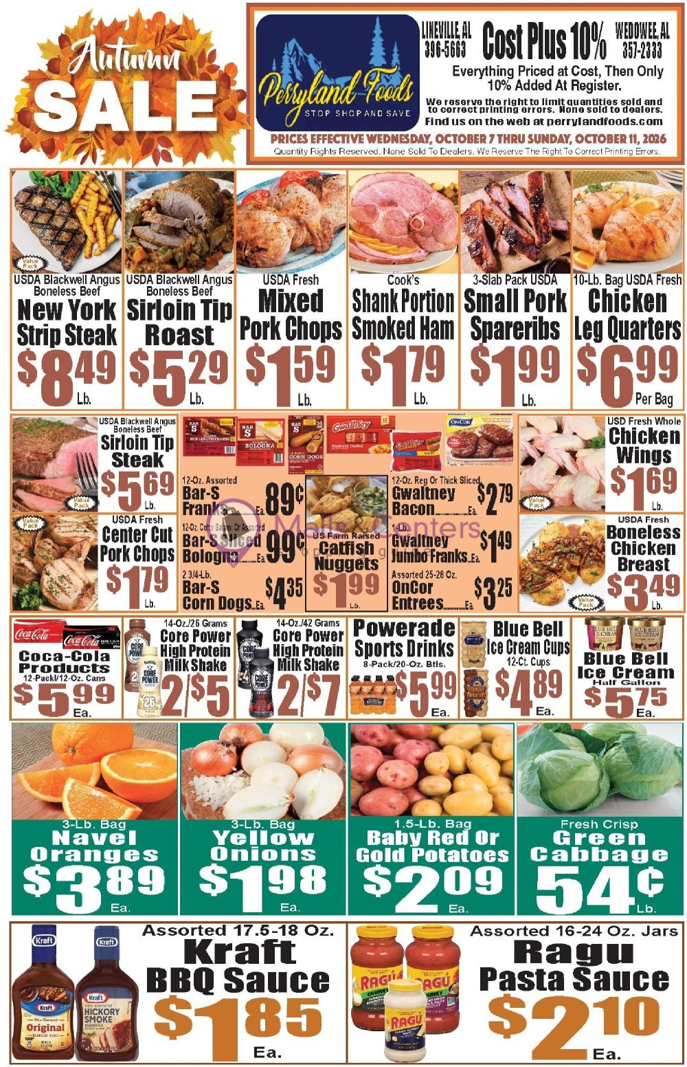 Weekly ad for Perryland Foods valid: 10/05/2026 - 10/12/2026, page 1