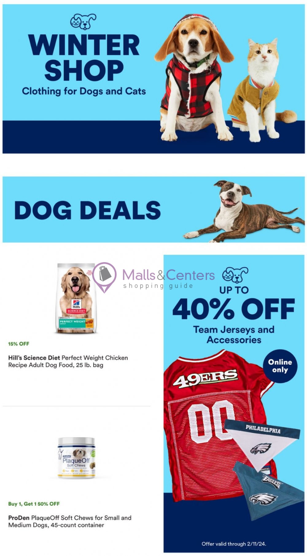 PetCo Weekly ad valid from 12/26/2023 to 12/30/2023 MallsCenters