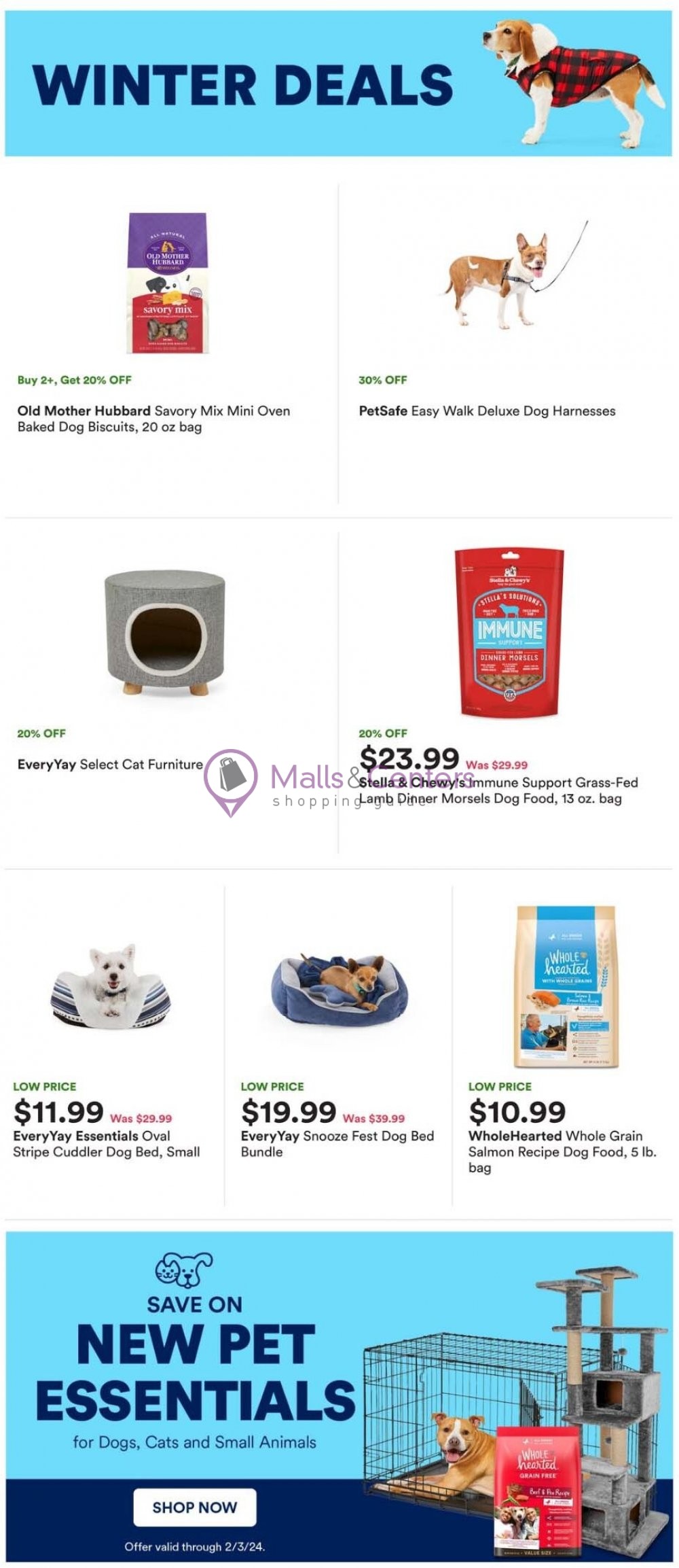 PetCo Weekly ad valid from 01/21/2024 to 01/27/2024 MallsCenters