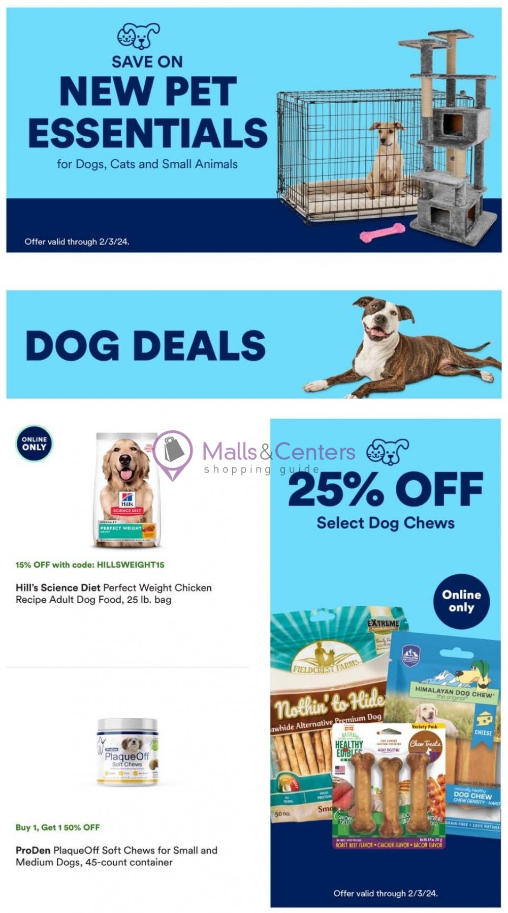 PetCo Weekly ad valid from 01/07/2024 to 01/13/2024 MallsCenters