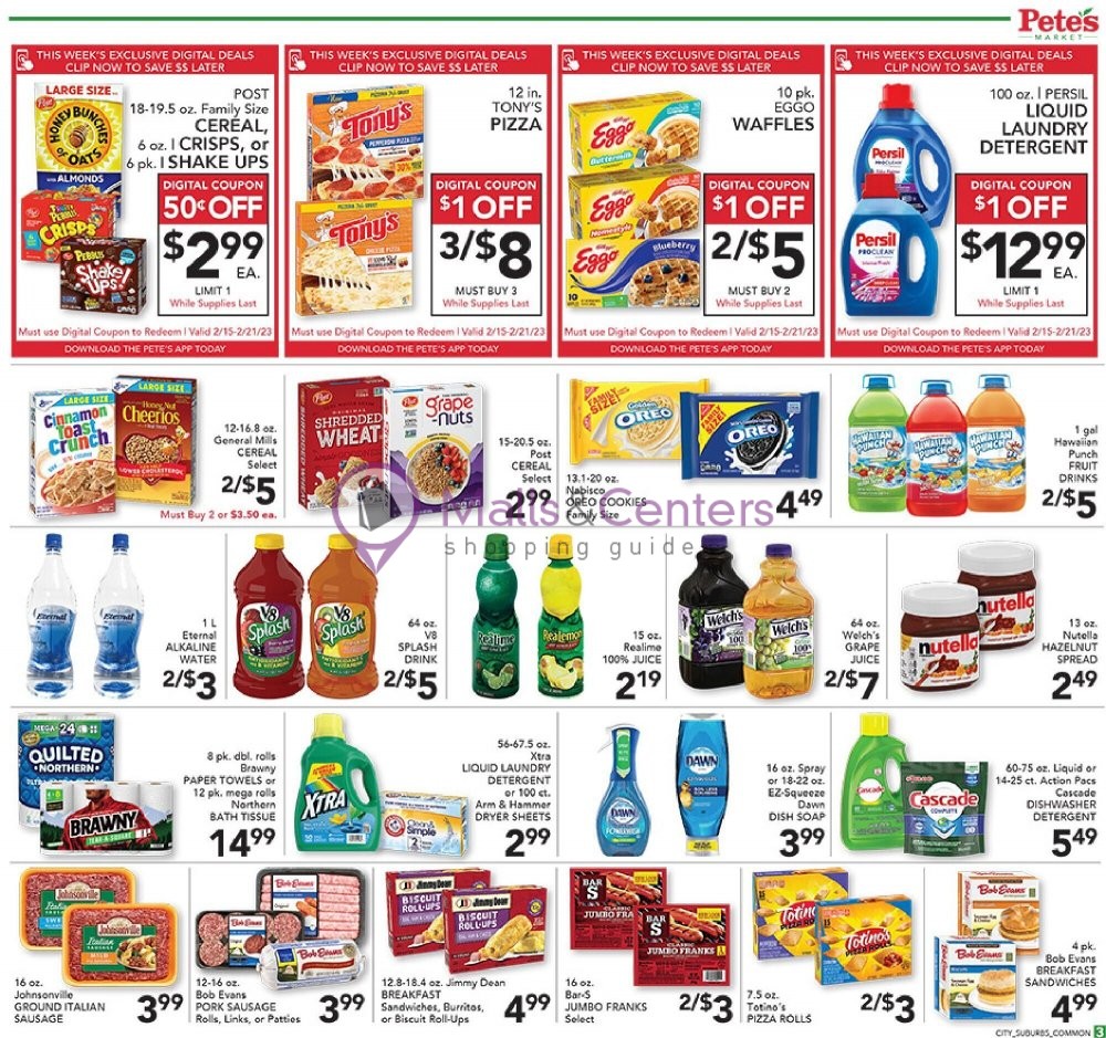 Pete's Fresh Market Weekly Ad sales & flyers specials MallsCenters