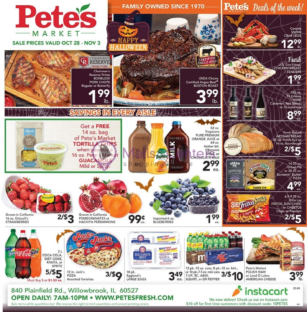 Pete's Fresh Market Weekly ad valid from 10/28/2020 to 11/03/2020