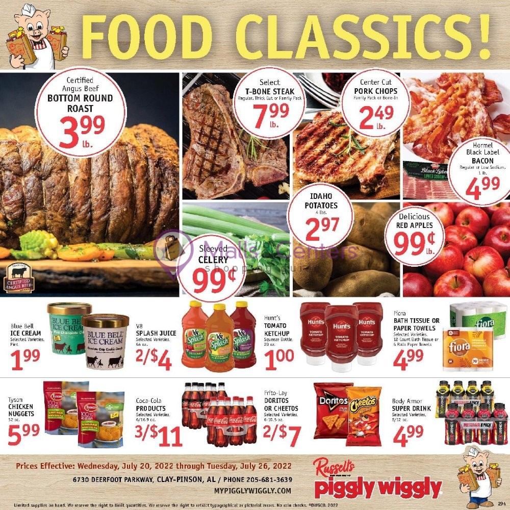 Piggly Wiggly Weekly Ad sales & flyers specials MallsCenters