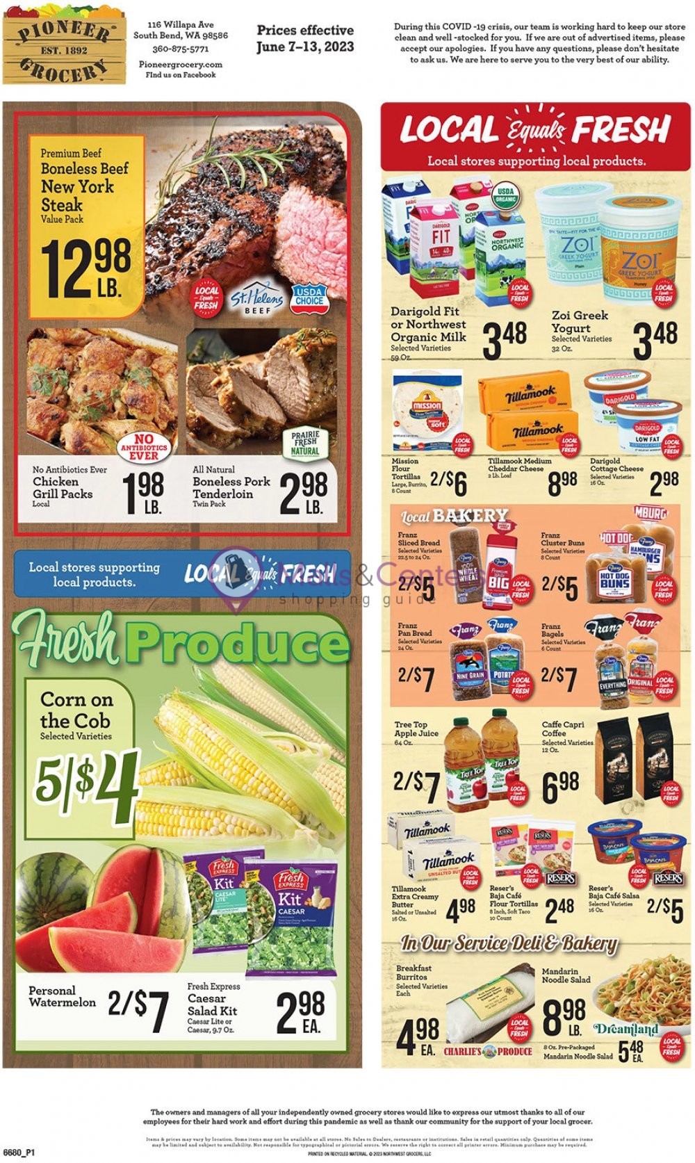 Pioneer Grocery Weekly ad valid from 06/07/2023 to 06/13/2023