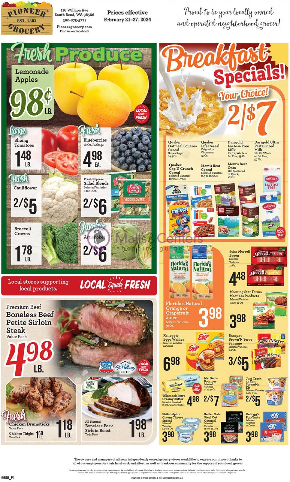 Pioneer Grocery Weekly ad valid from 02/21/2024 to 02/27/2024