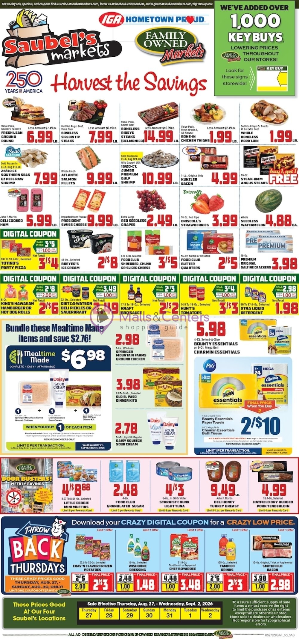 Weekly ad for Pioneer Supermarket valid: 08/25/2026 - 09/01/2026, page 1