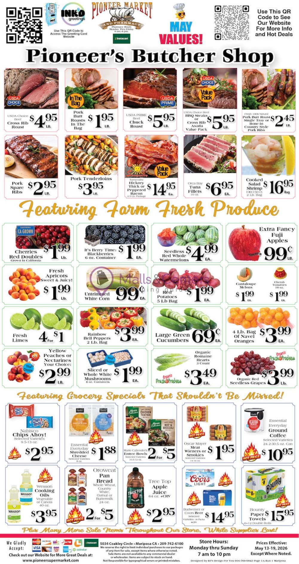 Weekly ad for Pioneer Supermarket valid: 05/01/2026 - 05/31/2026, page 1