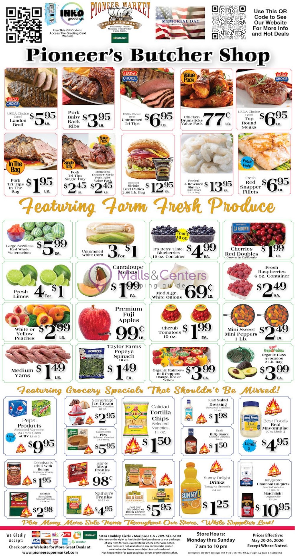 Weekly ad for Pioneer Supermarket valid: 05/17/2026 - 05/23/2026, page 1