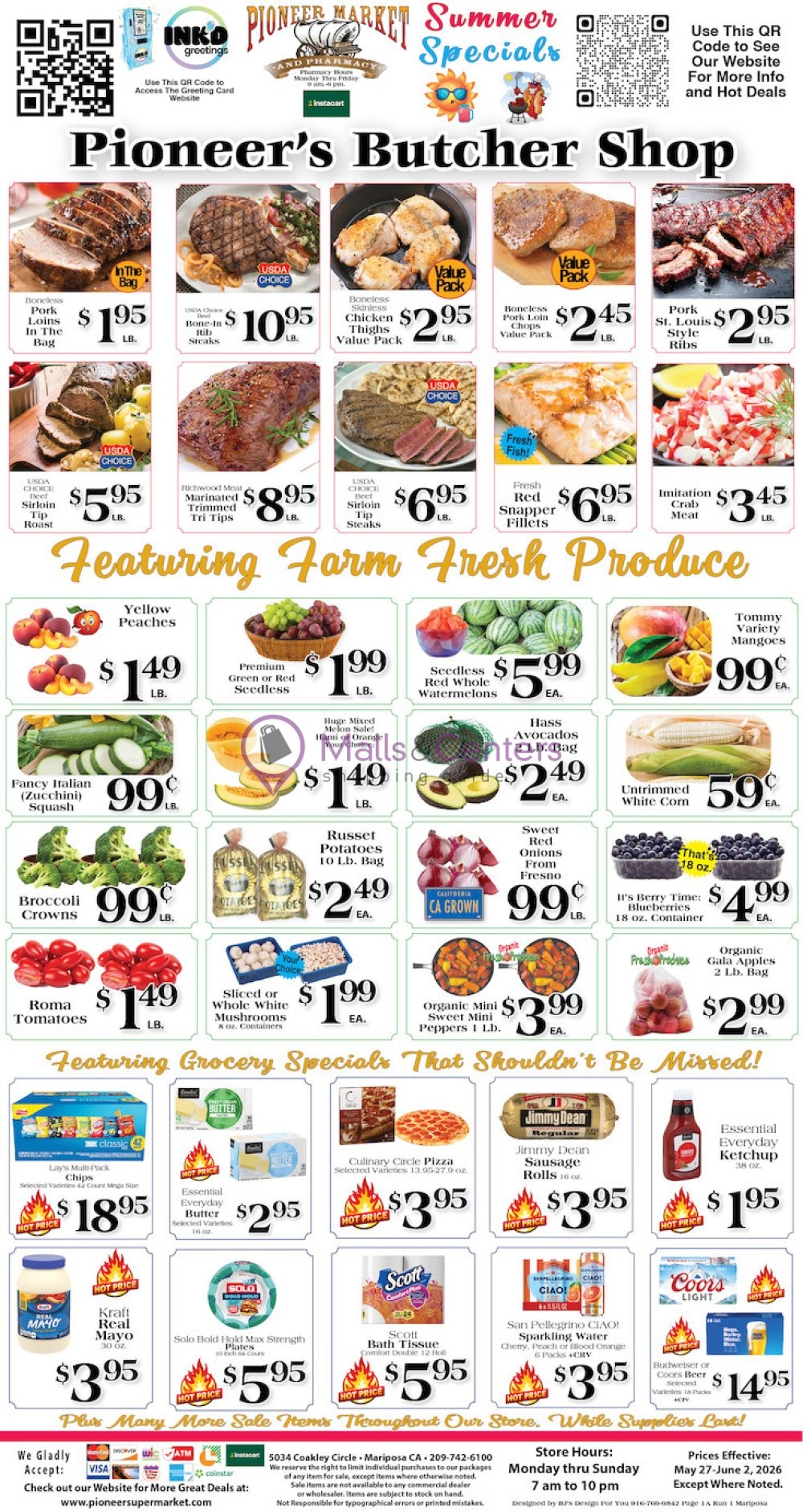 Weekly ad for Pioneer Supermarket valid: 05/29/2026 - 06/04/2026, page 1