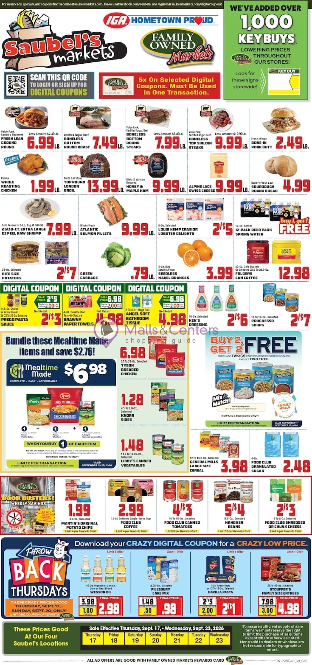 Weekly ad for Pioneer Supermarket valid: 09/15/2026 - 09/21/2026, page 1