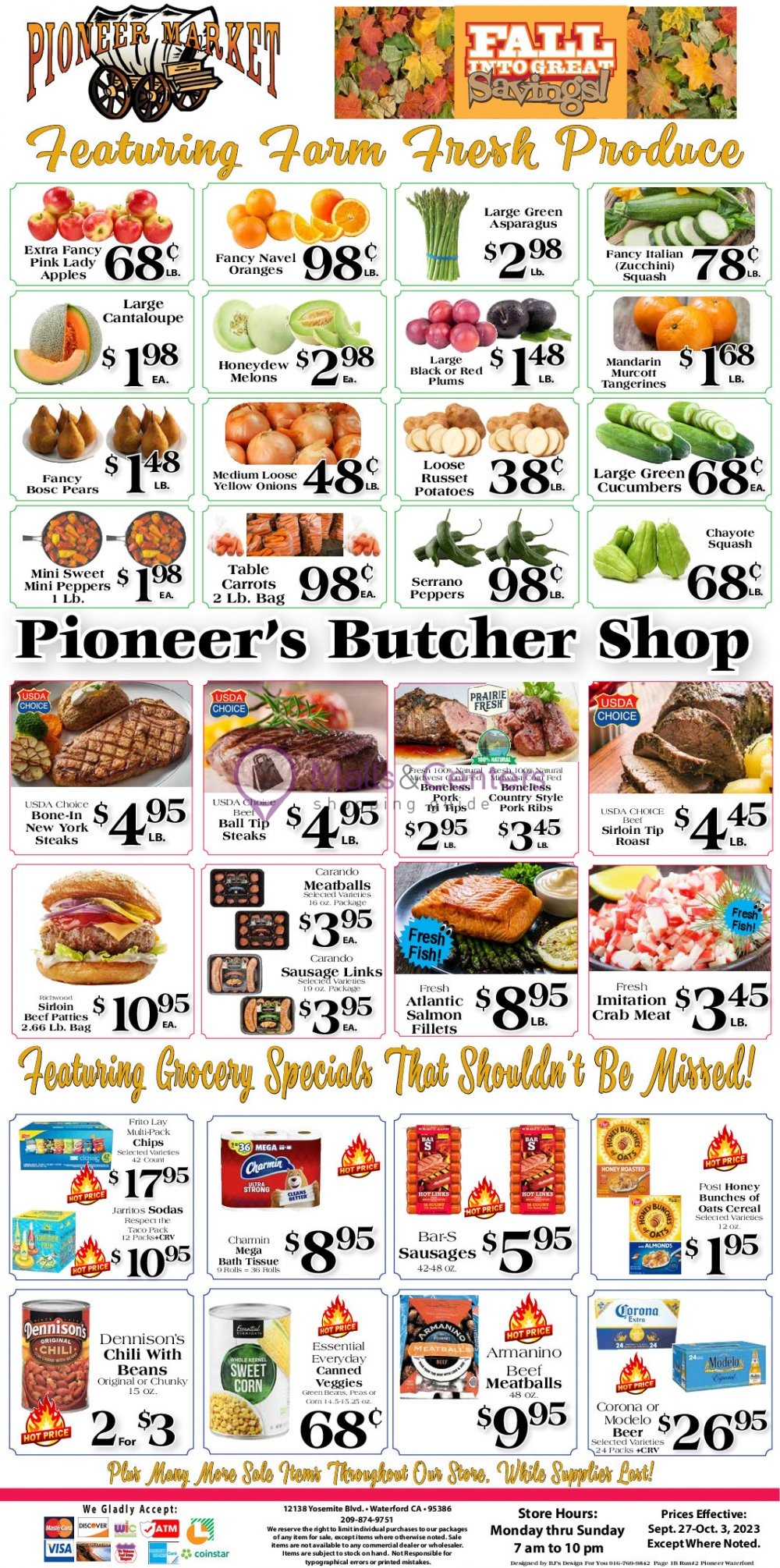 Pioneer Supermarket Weekly ad valid from 09/27/2023 to 10/03/2023