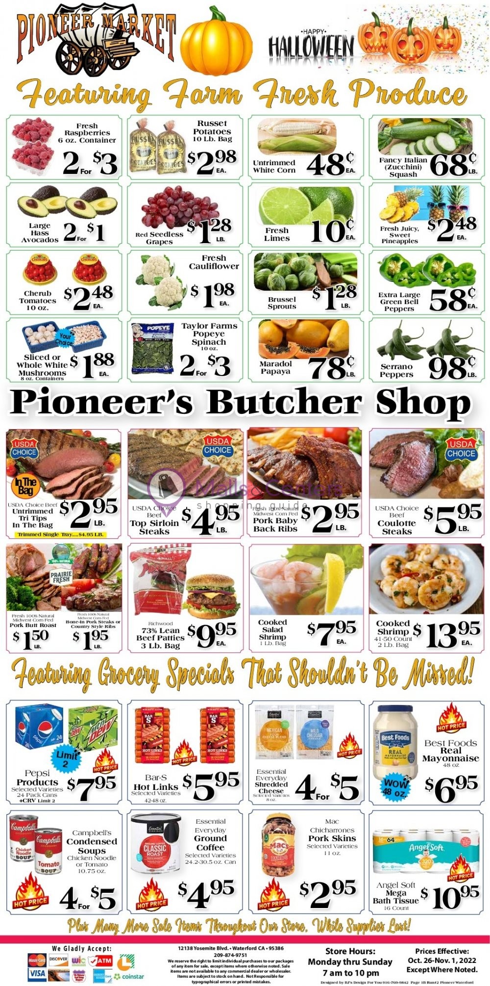 Pioneer Supermarket Weekly ad valid from 10/26/2022 to 11/01/2022