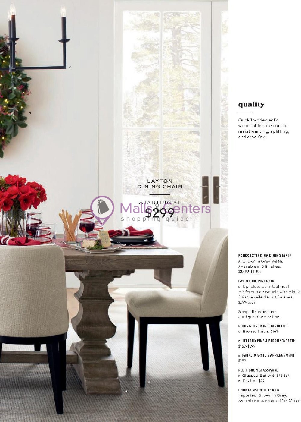 Pottery Barn Weekly Ad sales & flyers specials MallsCenters