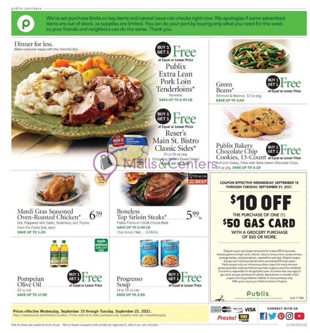 Publix Weekly Ad sales & flyers specials MallsCenters