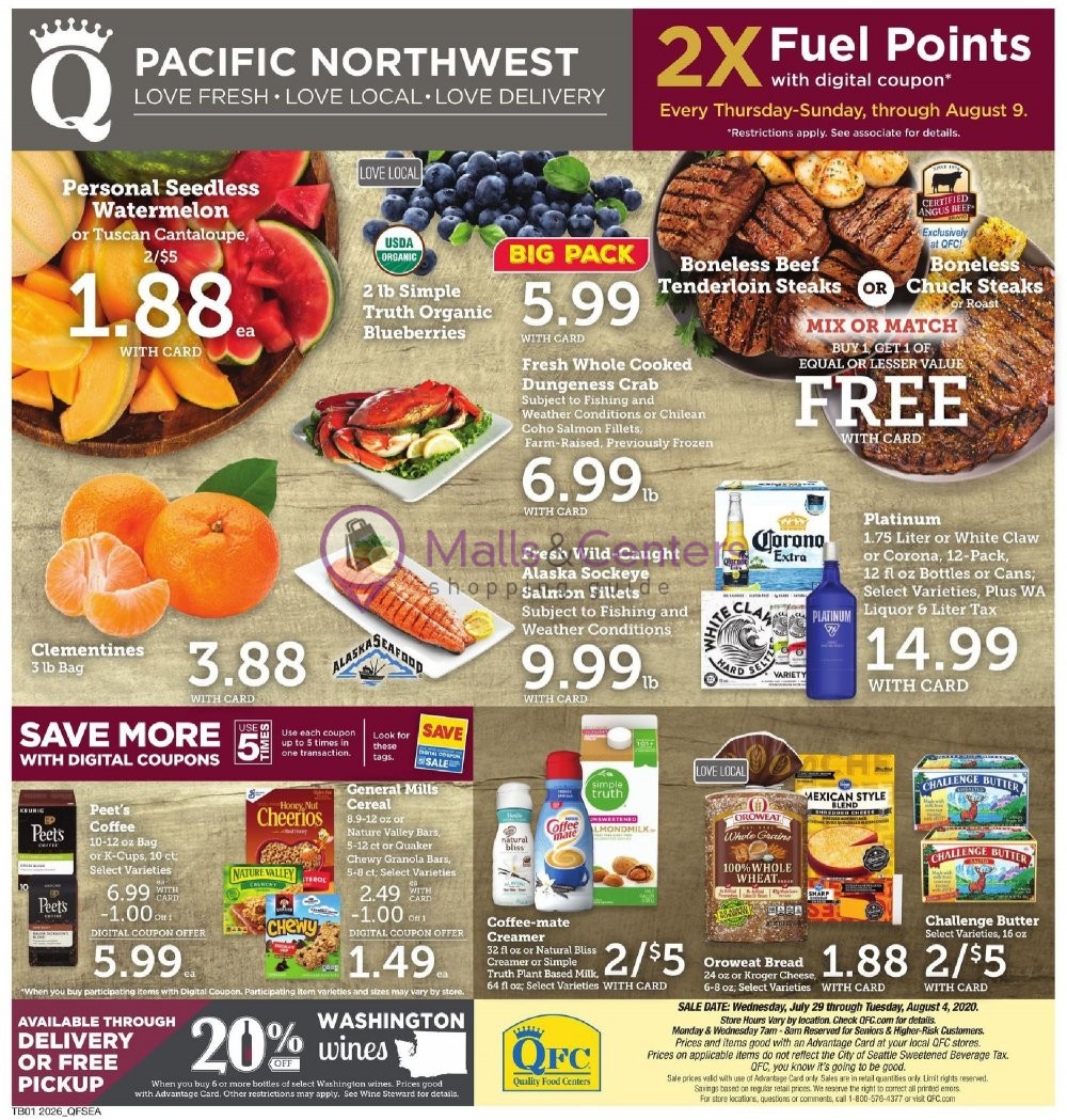 QFC Quality Food Centers Weekly ad valid from 07/29/2020 to 08/04/2020