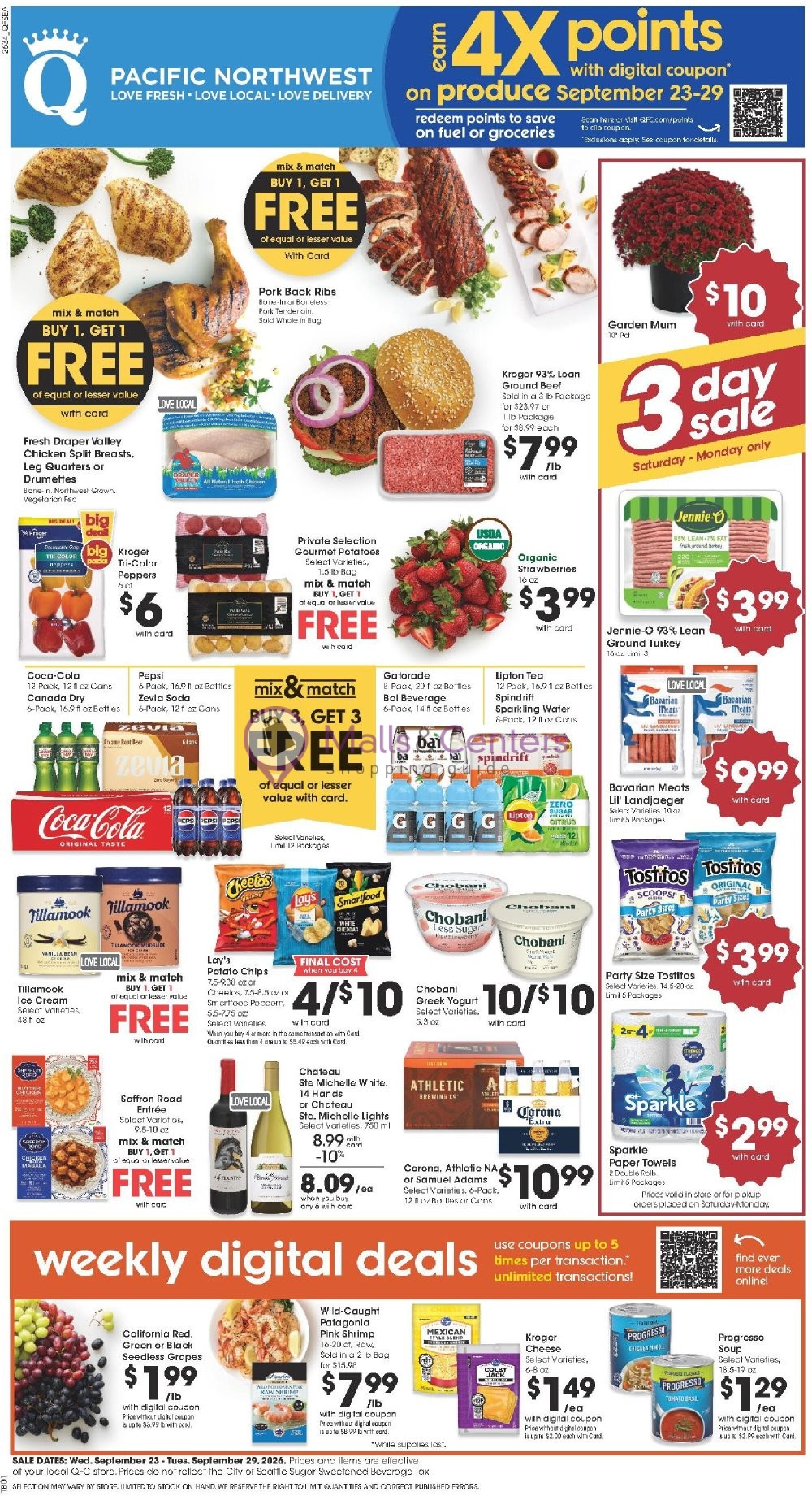 Weekly ad for QFC Quality Food Centers valid: 09/23/2026 - 09/29/2026, page 1