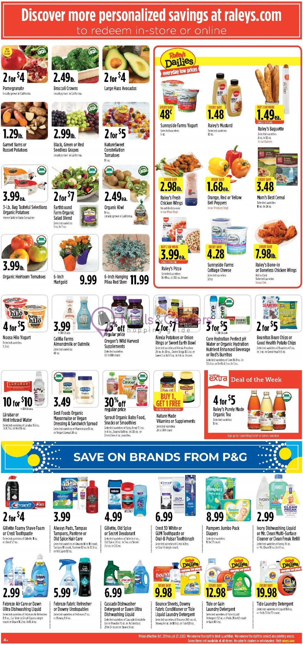 Raley's Weekly ad valid from 10/21/2020 to 10/27/2020 - MallsCenters