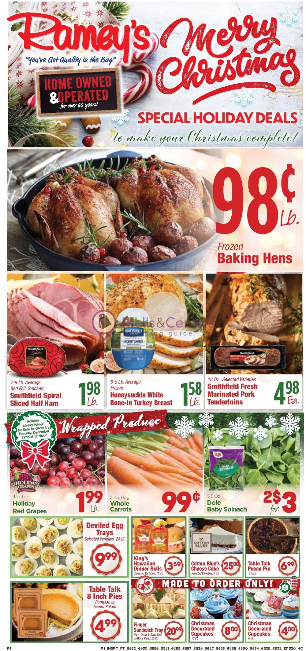 Ramey's Weekly ad valid from 12/16/2020 to 12/24/2020 MallsCenters