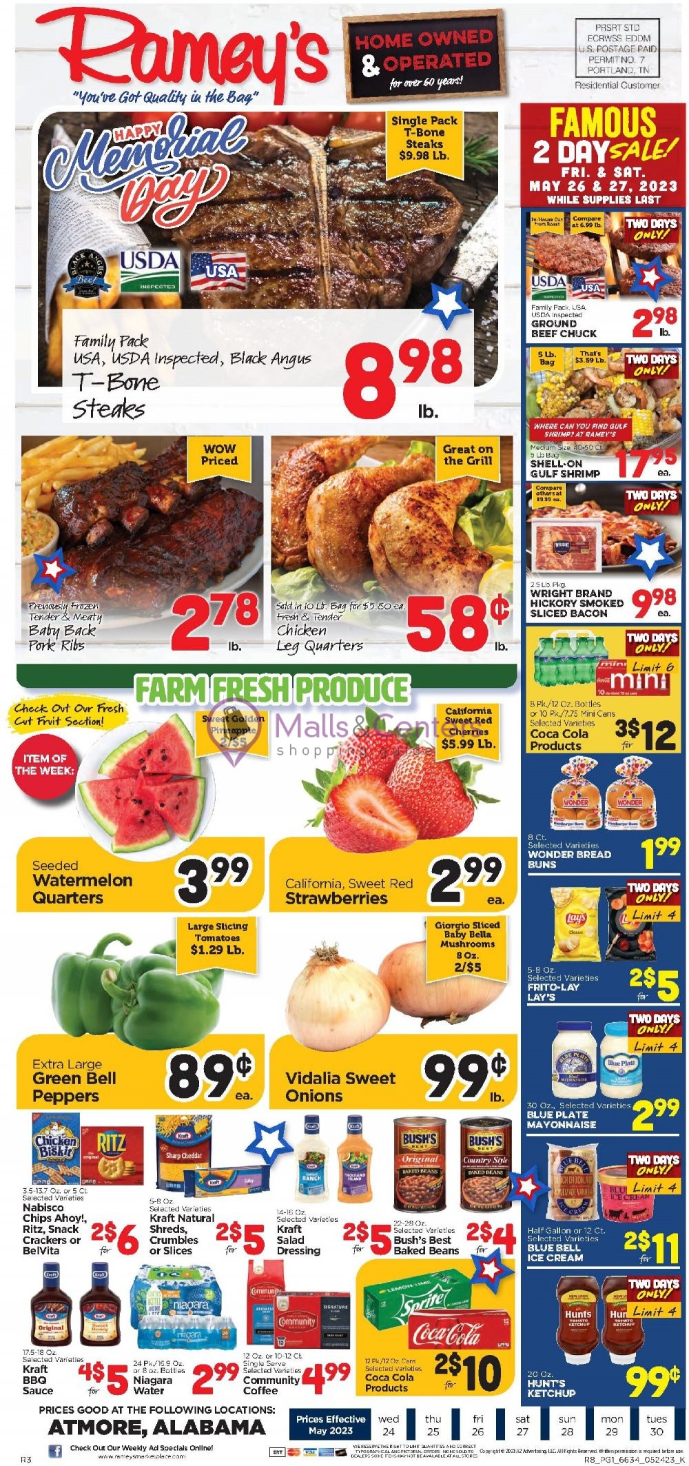 Ramey's Weekly ad valid from 05/24/2023 to 05/30/2023 MallsCenters