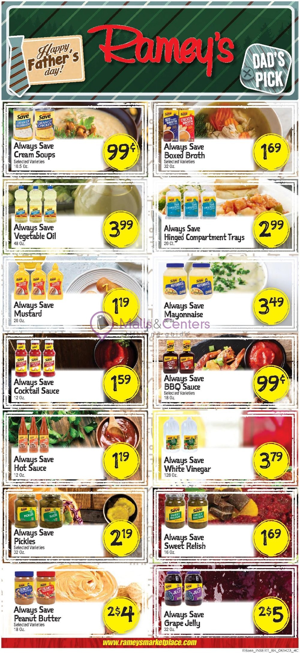Ramey's Weekly ad valid from 06/14/2023 to 06/20/2023 MallsCenters