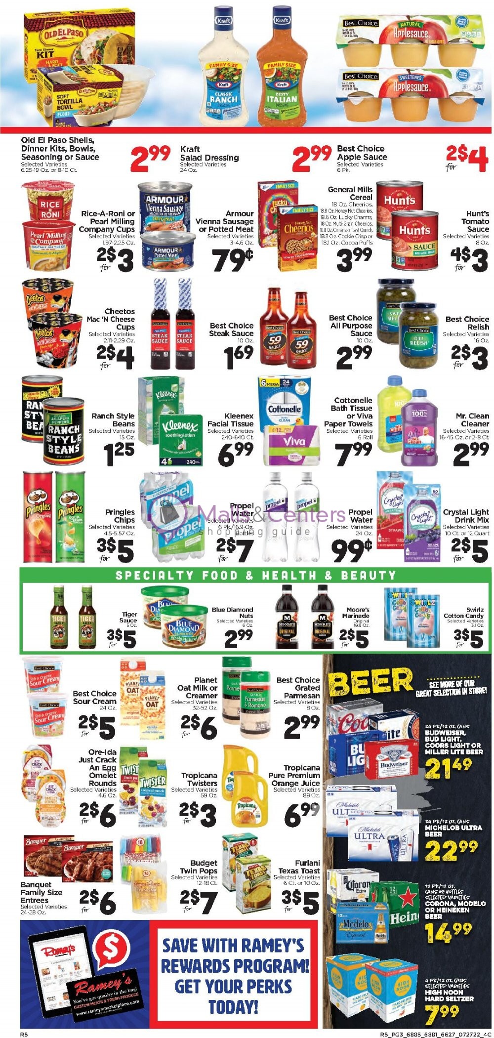 Ramey's Weekly Ad sales & flyers specials MallsCenters