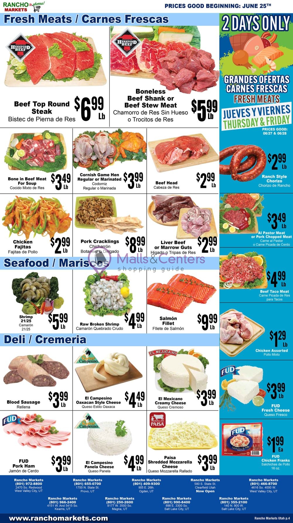 Weekly ad for Rancho Markets valid: 06/25/2024 - 07/01/2024, page 4