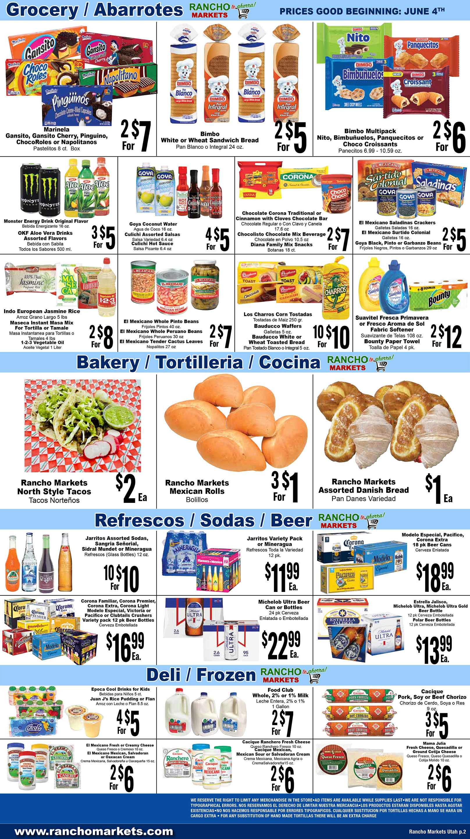 Weekly ad for Rancho Markets valid: 06/04/2024 - 06/10/2024, page 2