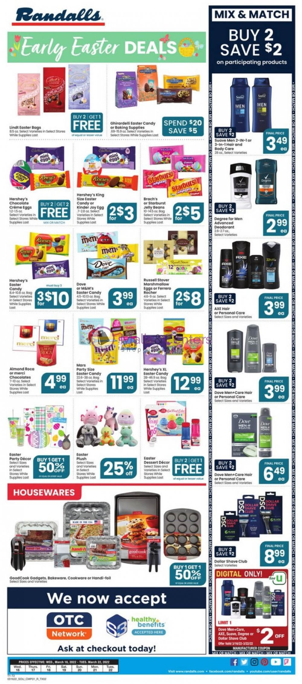 Randalls Weekly ad valid from 03/16/2022 to 03/22/2022 MallsCenters