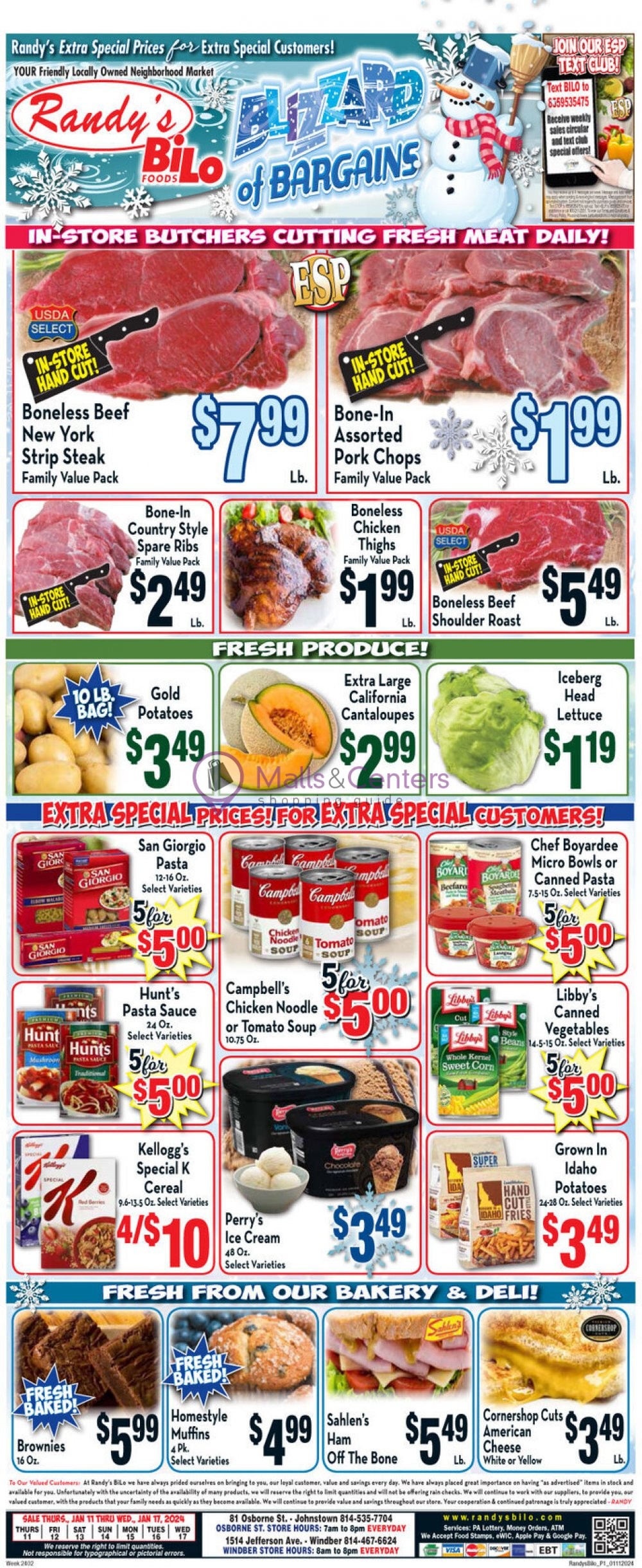 Randy's BiLo Foods Weekly Ad, from Thu, 1/11/2024 sales & flyers