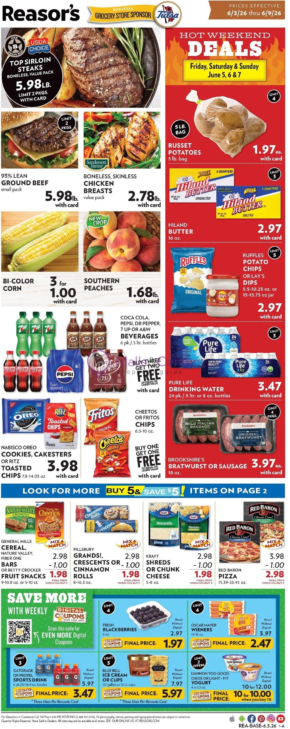Weekly ad for Reasor's valid: 06/03/2026 - 06/09/2026, page 1
