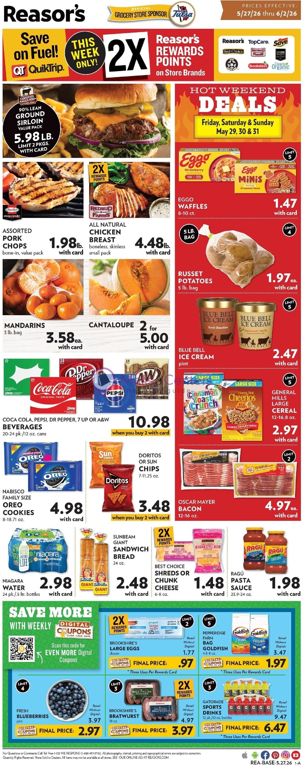 Weekly ad for Reasor's valid: 05/27/2026 - 06/02/2026, page 1