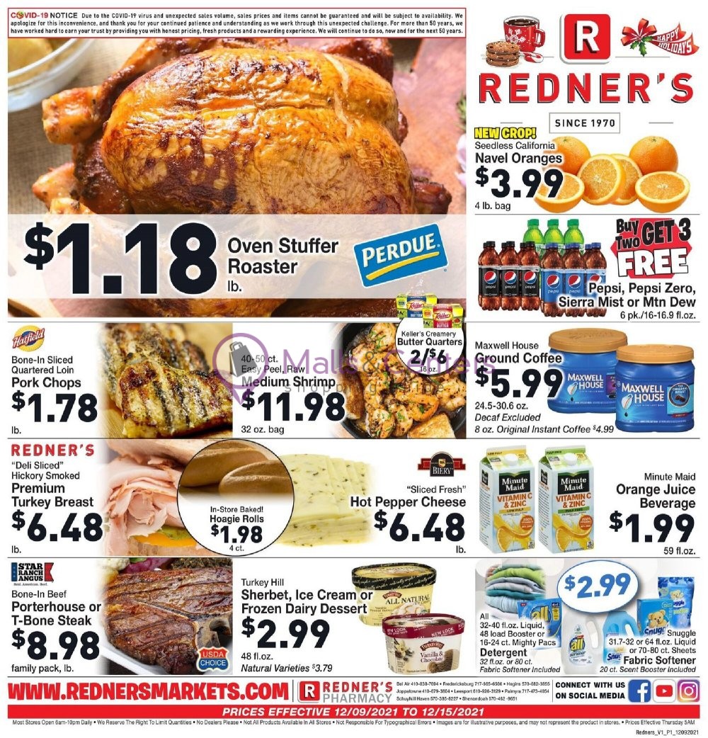 Redner's Markets Weekly Ad sales & flyers specials MallsCenters