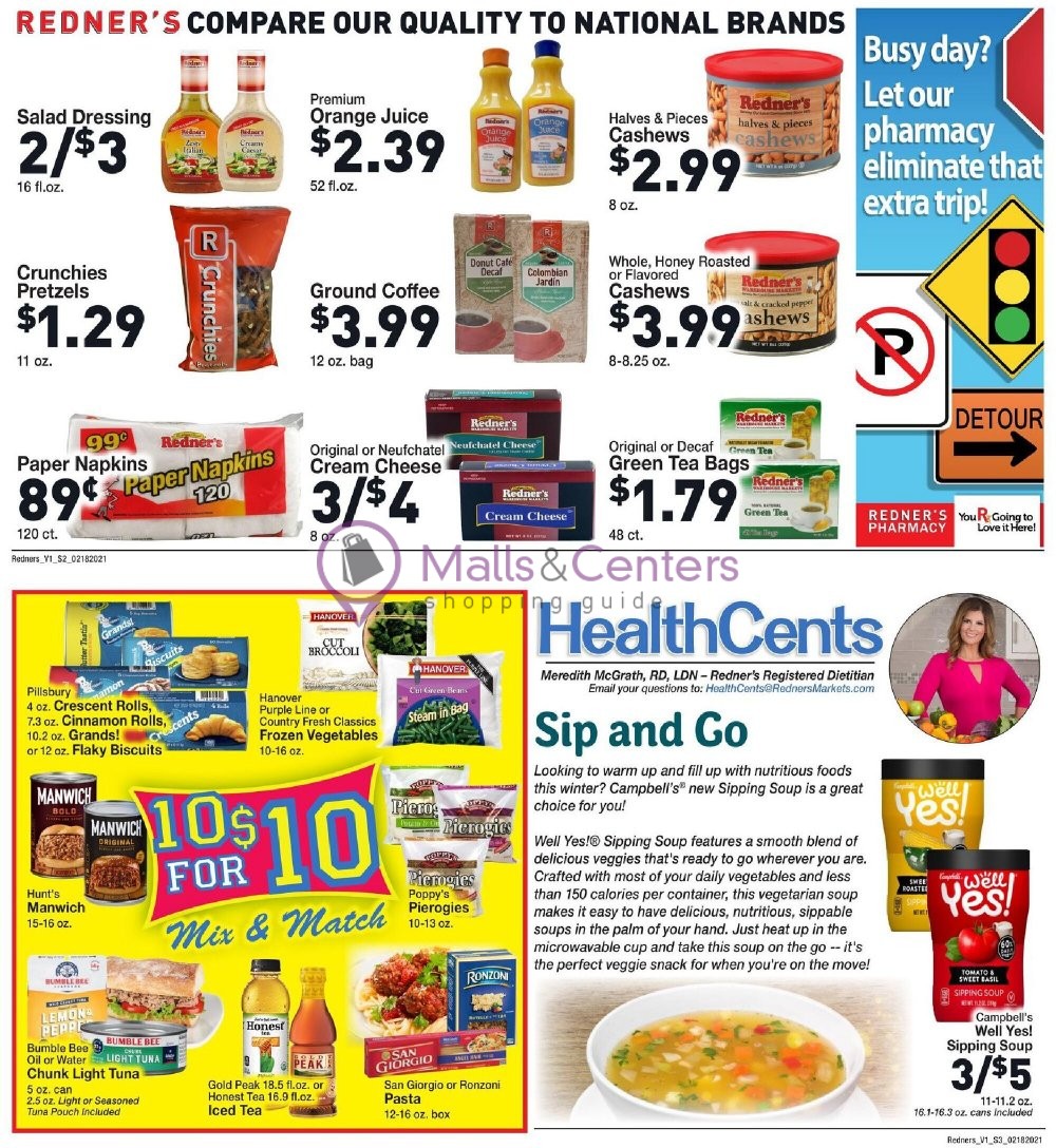 Redner's Markets Weekly Ad sales & flyers specials MallsCenters