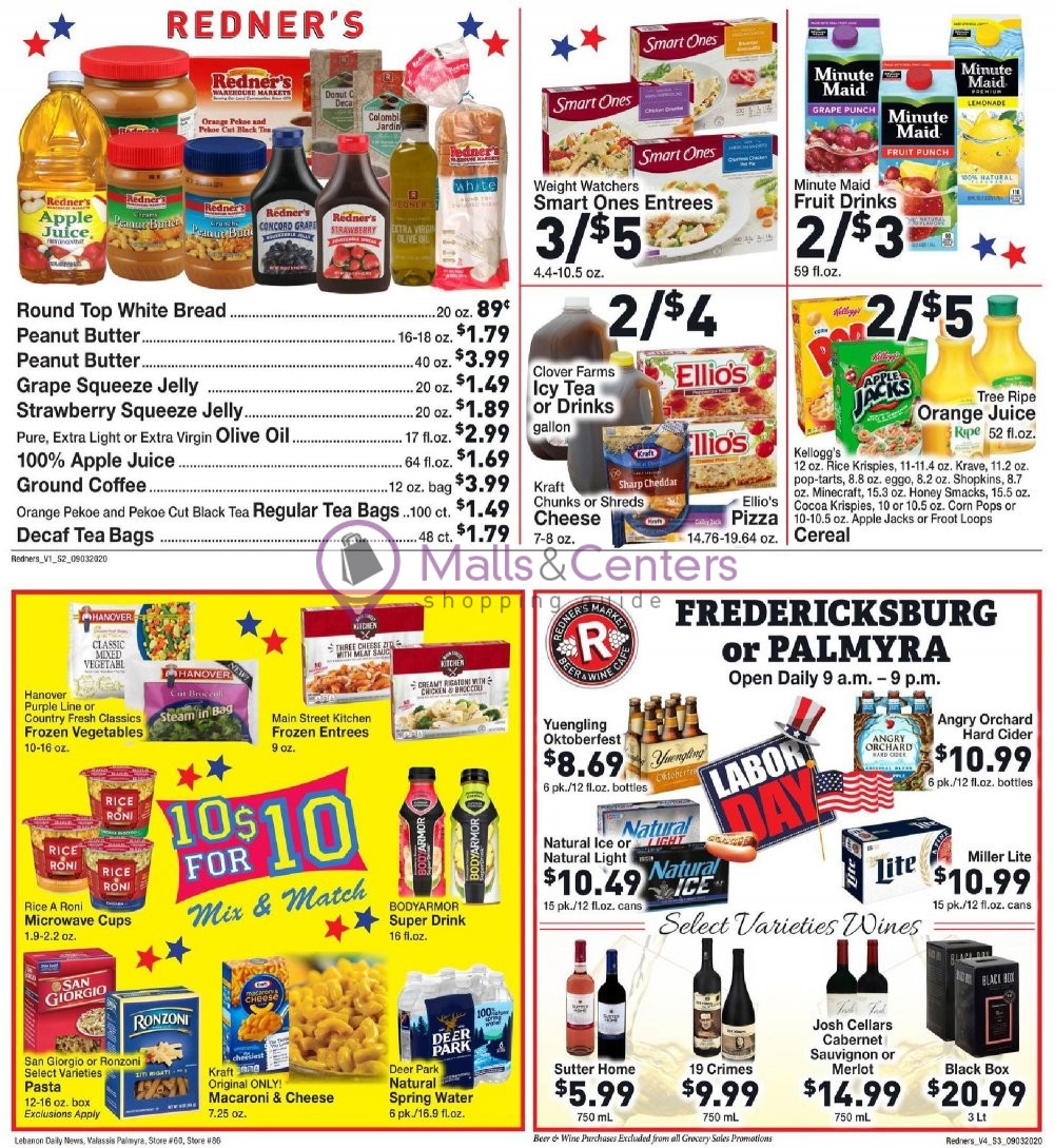 Redner's Markets Weekly Ad sales & flyers specials MallsCenters