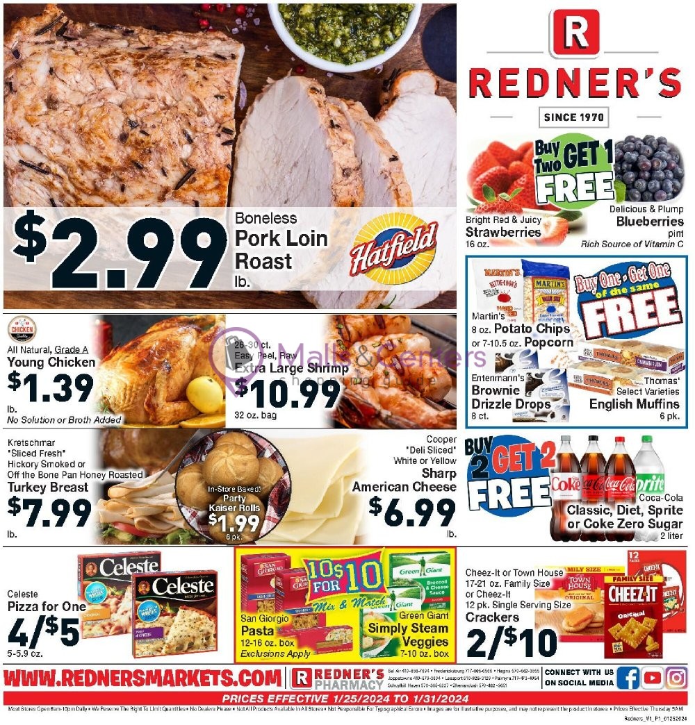 Redner's Markets Weekly Ad, from Thu, 1/25/2024 sales & flyers
